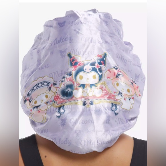 Sanrio Accessories - Sanrio Kuromi & My Melody Reversible Character Satin Bonnet- New